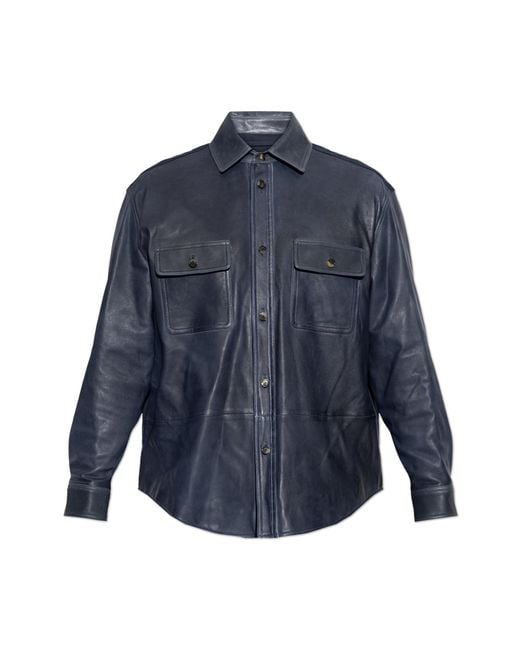 Loewe Blue Jacket With Pockets for men