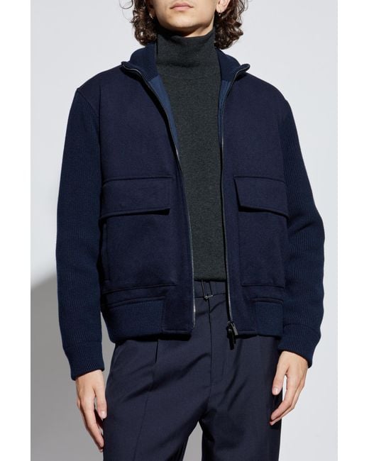 Paul & Shark Blue Wool Jacket for men