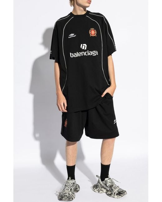Balenciaga Logo Shorts, ' in Black for Men | Lyst