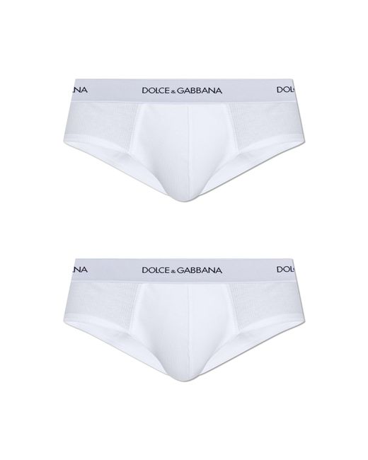 Dolce & Gabbana White Dolce & Gabbana Two-Pack Of Briefs for men