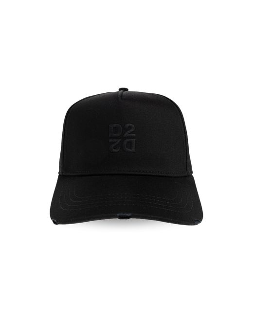 DSquared² Black Baseball Cap for men
