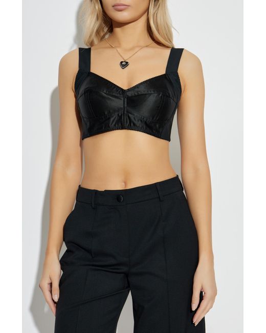 Dolce & Gabbana Black Strappy Top