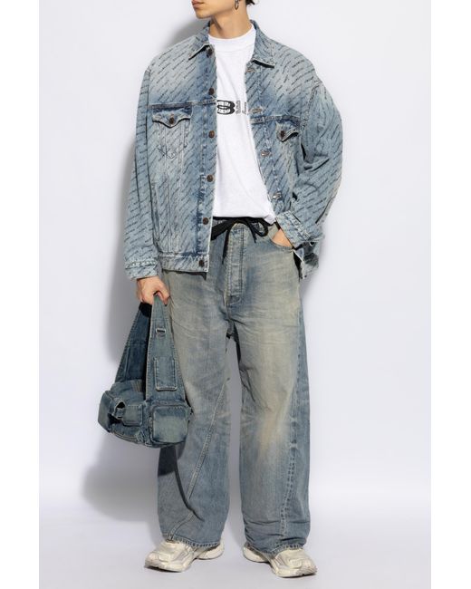 Balenciaga Denim Jacket in Blue for Men Lyst