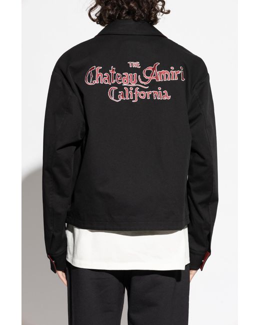Amiri Black Jacket With Logo for men