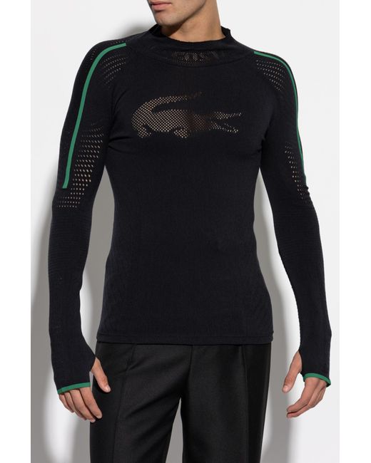 LACOSTE RUNWAY Black Top With Logo for men