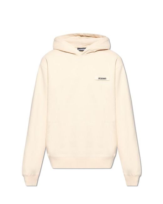 Jacquemus Natural Gros Grain Hooded Sweatshirt for men