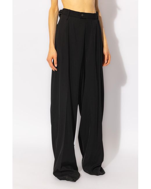 Balenciaga Black Pleat-front Trousers,