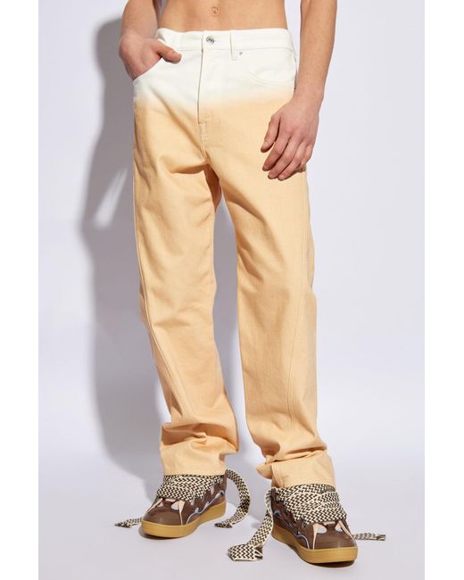 Lanvin White Straight-Leg Jeans for men