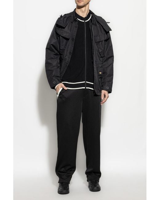 Adidas Originals Black Jacket With Detachable Hood for men