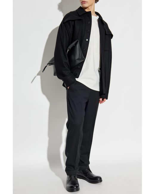 Jil Sander Blue Wool Shirt for men