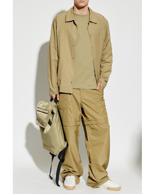 KENZO Natural Lightweight Jacket With Embroidered Logo for men