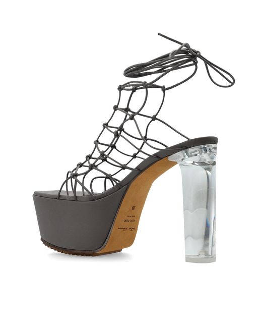 Rick Owens White Platform Shoes 'Web Platform'
