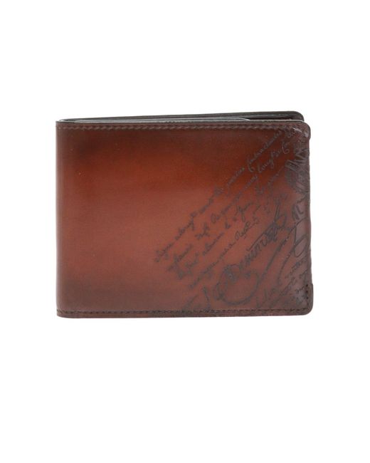 Berluti Leather Bifold Wallet Brown for Men - Lyst