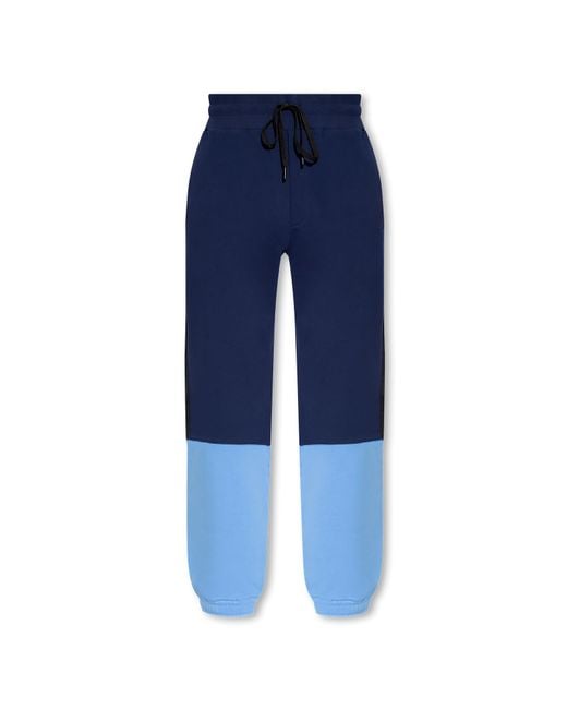 Versace Jeans Blue Sweatpants With Branded Side Stripes for men