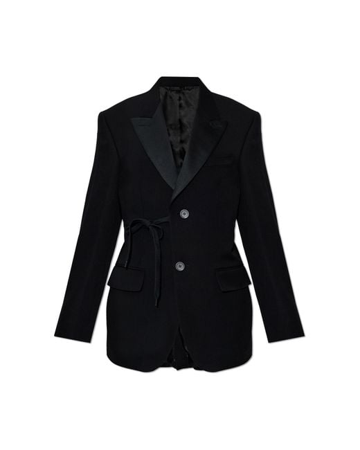 Balenciaga Black Wool Blazer With Single Vent