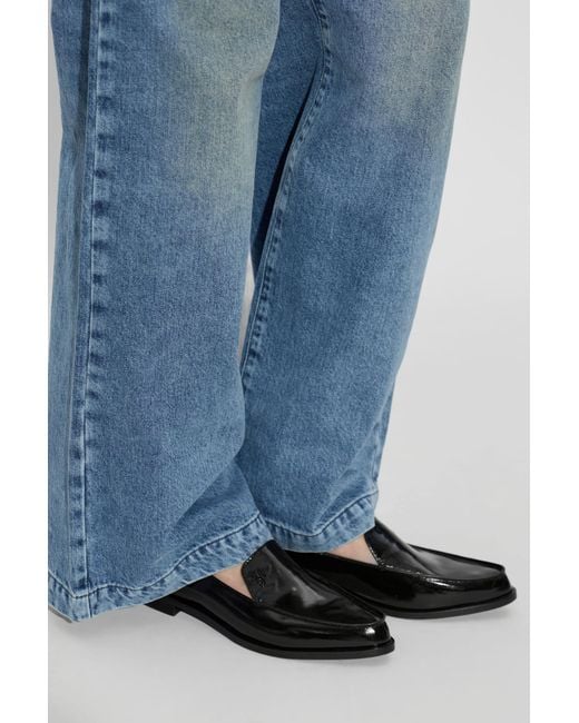 Emporio Armani Black Leather Loafers
