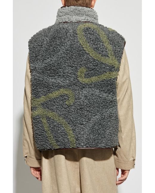 Loewe Natural Vest With A Collar Tightened With Drawstrings for men
