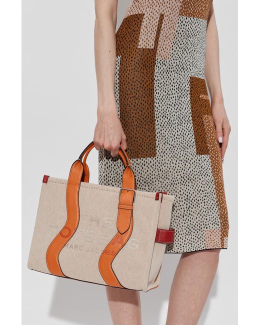 Marc Jacobs Orange 'The Tote' Medium Shopper Bag