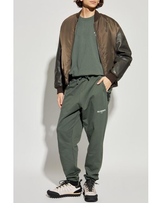 AllSaints Green "Halcyon" Sweatpants for men