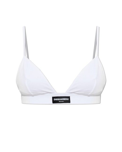DSquared² White Strings With Logo Patch