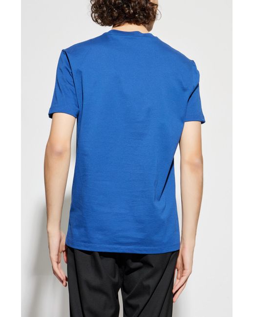 Versace Blue T-Shirt With Patch for men