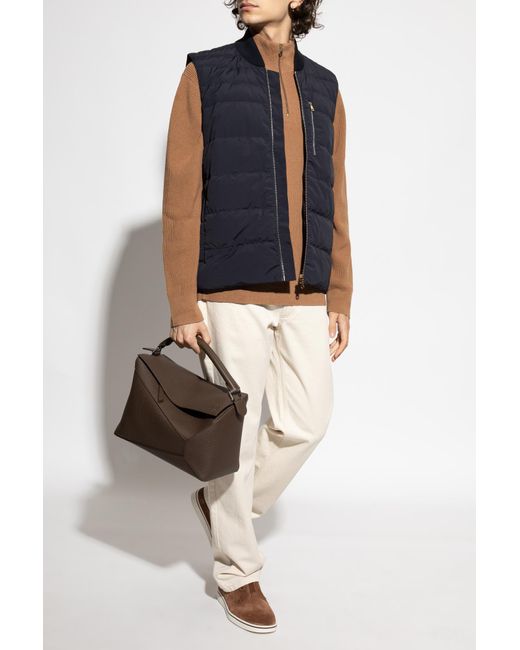 Paul Smith Blue Vest With Quilted Front for men