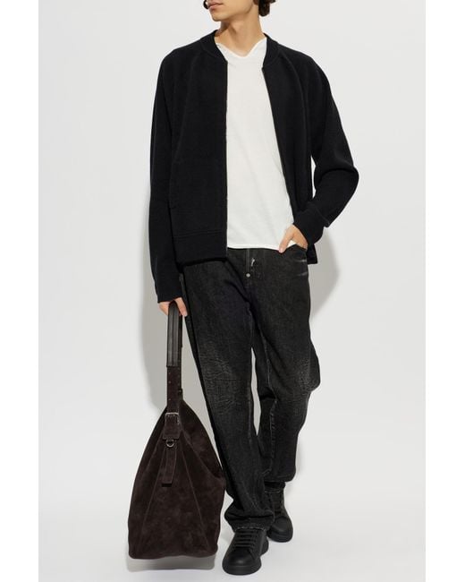 Zadig & Voltaire Black Wool Cardigan 'Gweno' for men