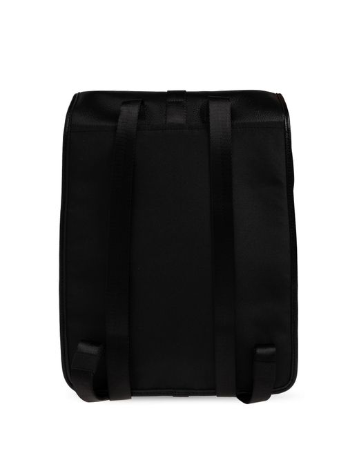 EA7 Black Backpack With Logo Patch