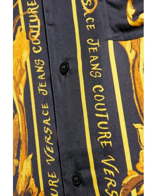 Versace Jeans Couture Yellow Shirt With Logo for men