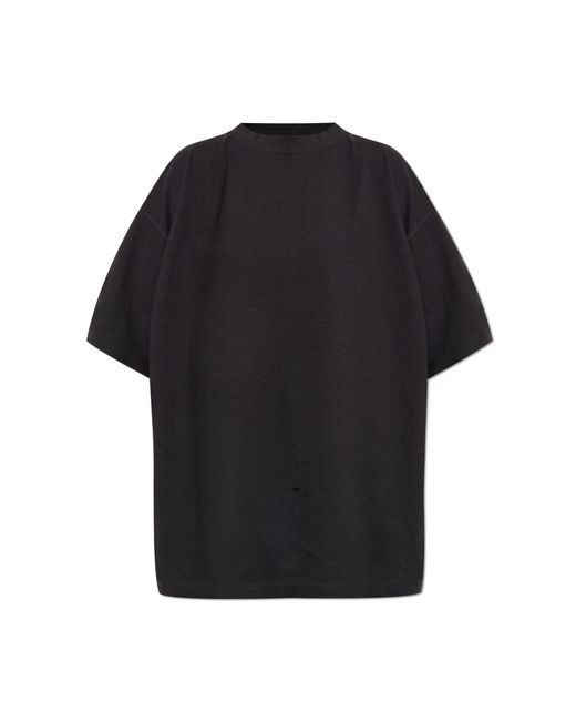 Balenciaga Black T-Shirt With A Vintage Effect