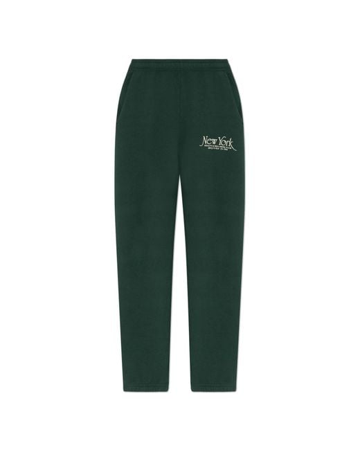 Sporty & Rich Green Sweatpants From The New York Collection