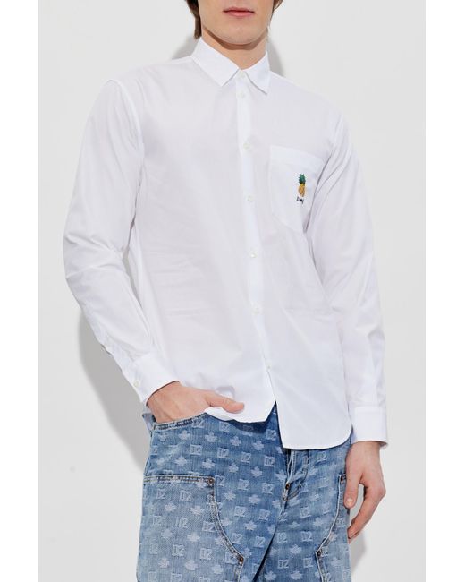 DSquared² White Shirt With Patch for men