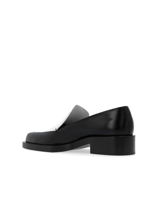 Jil Sander Black Leather Loafers,
