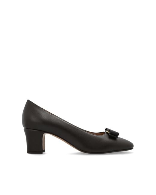 Ferragamo Black Heeled Shoes 'Vara'