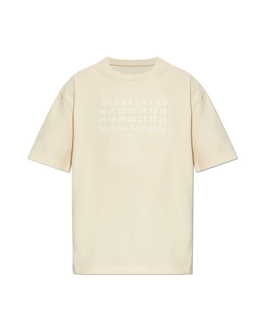 Maison Margiela White T-Shirt With Print for men