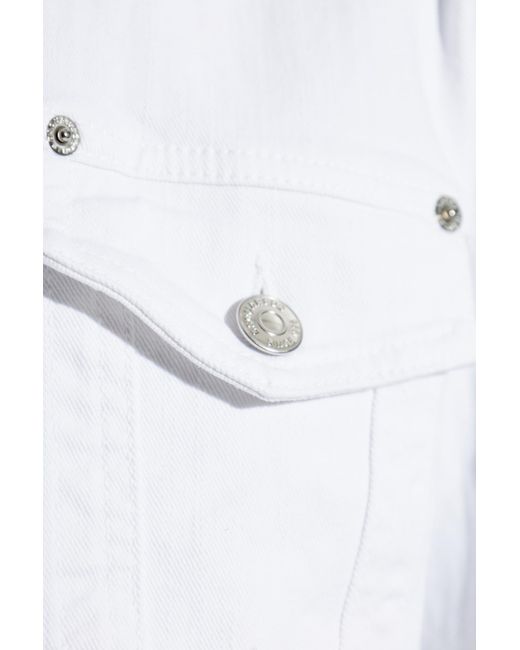 DSquared² White Denim Jacket With Pockets for men