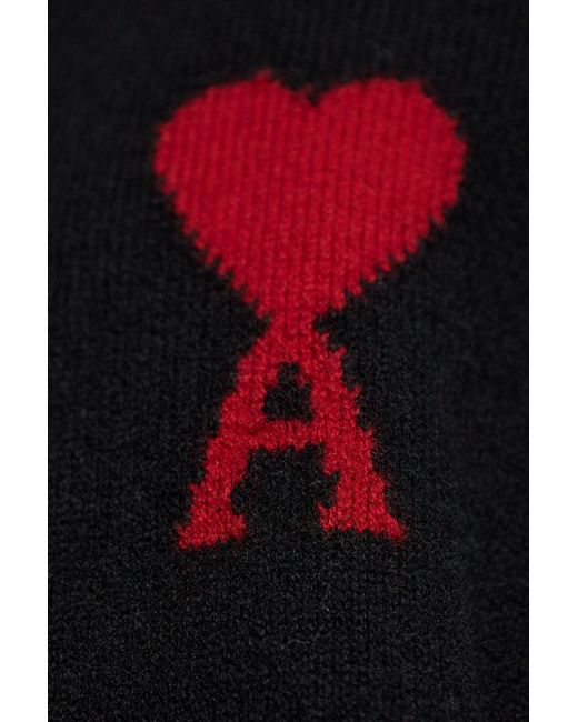 AMI Black Cotton Sweatpants
