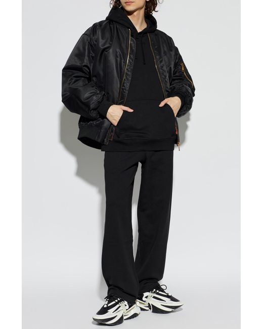 Balmain Black Wide-Leg Sweatpants for men