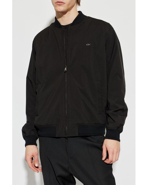 Paul & Shark Black Jacket With Logo for men