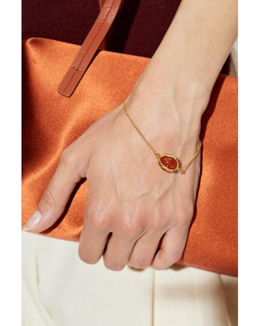 Jil Sander White Bracelet With Pendant