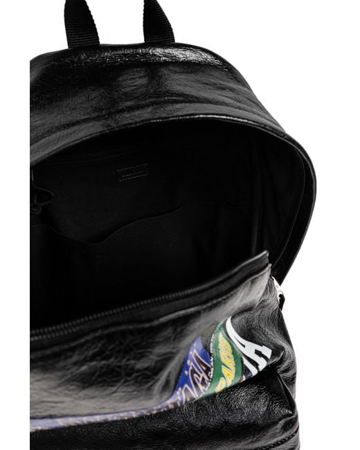 Balenciaga Black Leather Backpack 'Explorer' for men