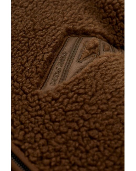 DSquared² Blue Fleece Jacket With Logo