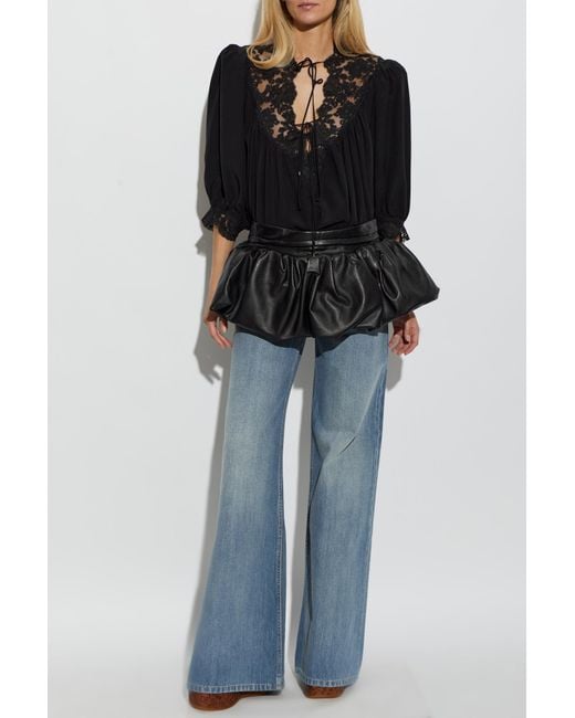Chloé Black Leather Belt