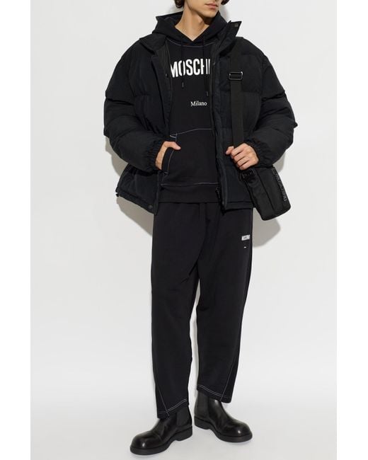 Moschino Black Sweatpants With Contrasting Stitching for men