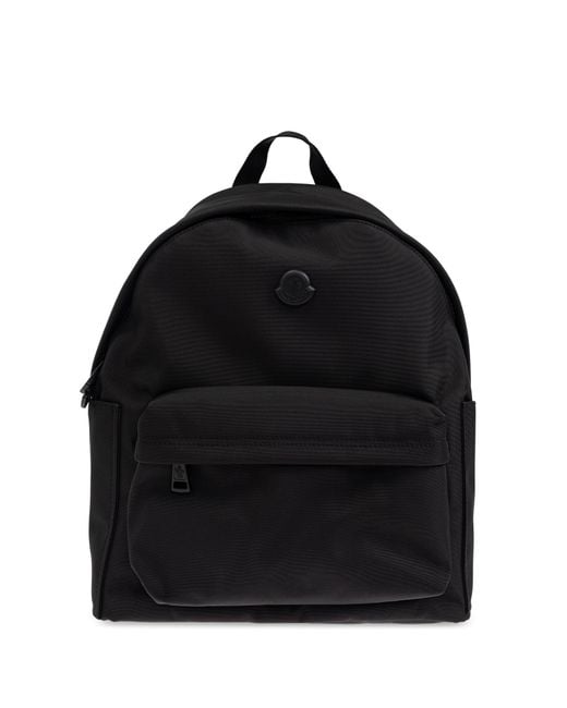Moncler Black Backpack With Logo for men