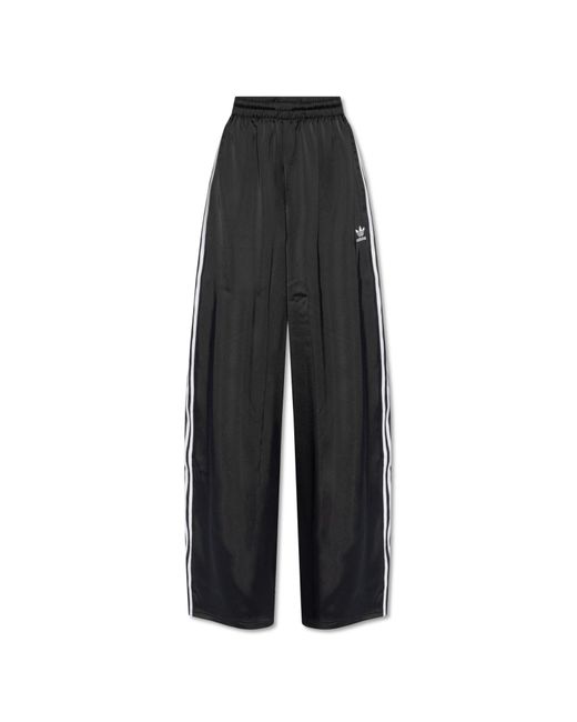 Adidas Originals Black Satin Trousers,