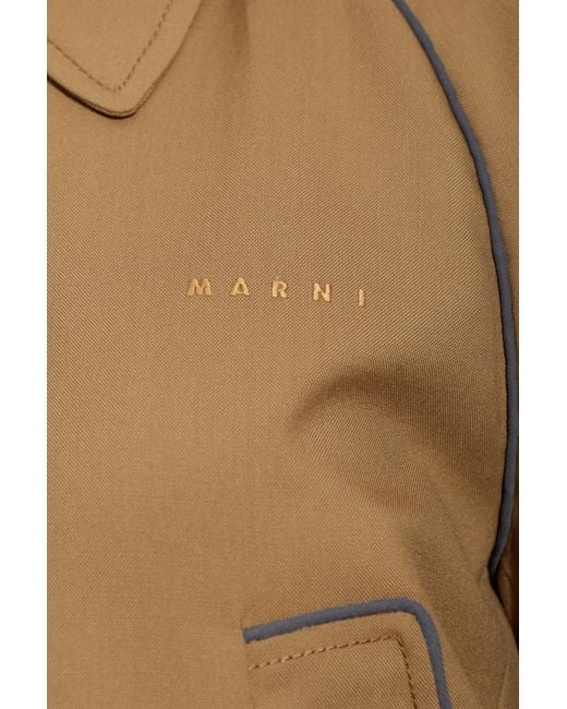 Marni Brown Wool Bomber Jacket