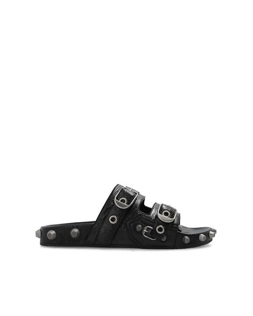 Balenciaga Black 'cagole' Slides for men
