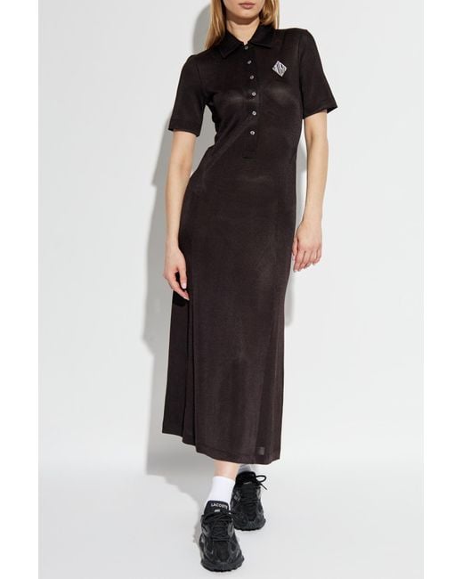 LACOSTE RUNWAY Black Polo Dress