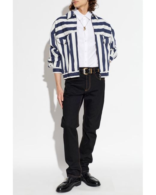 Versace Black Jeans With Tapered Legs for men